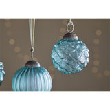 Hara Glass Baubles - Antique Teal - Set of 4