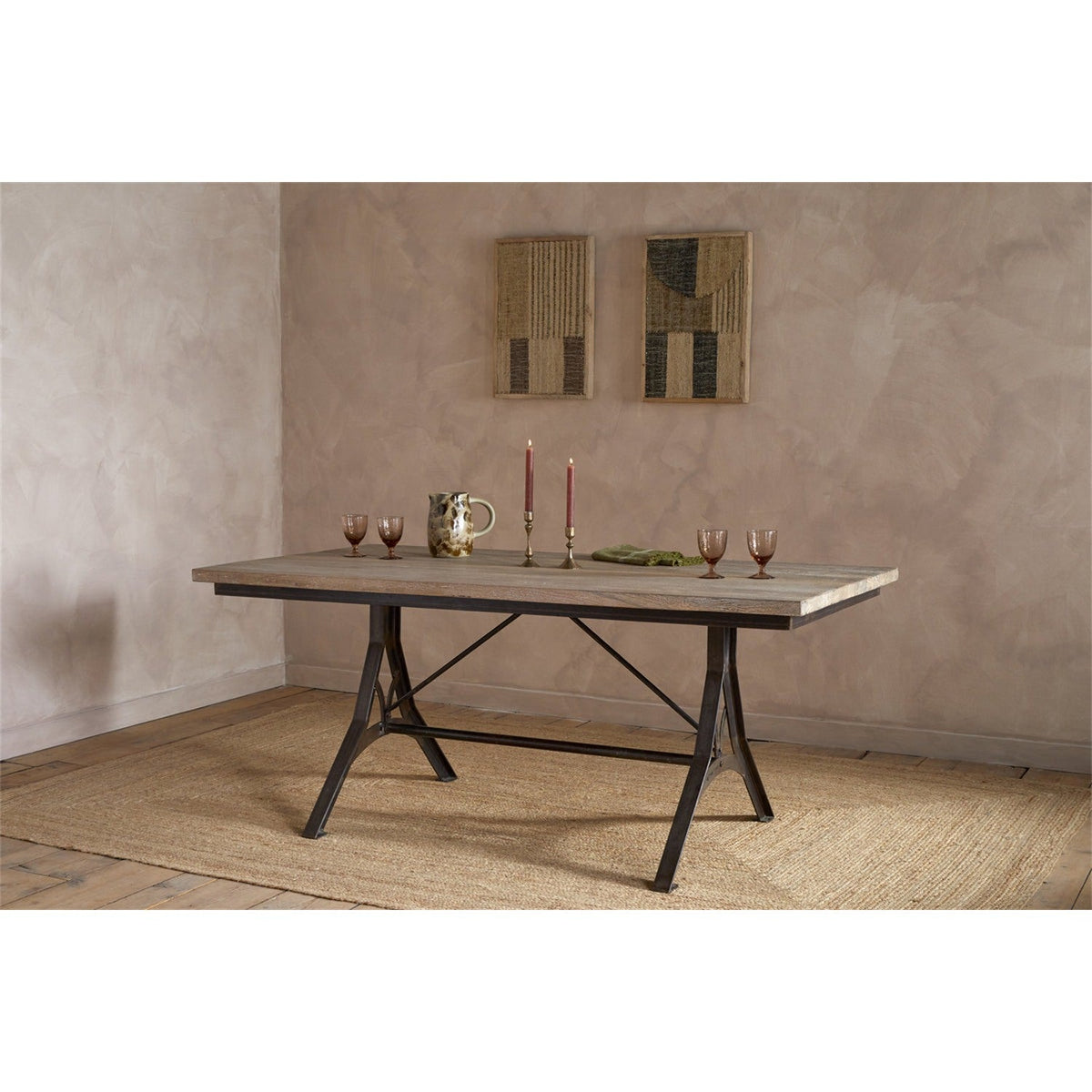 Lopa Small Reclaimed Wood Dining Table - Natural