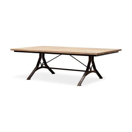 Lopa Large Iron & Reclaimed Wood Dining Table - Natural