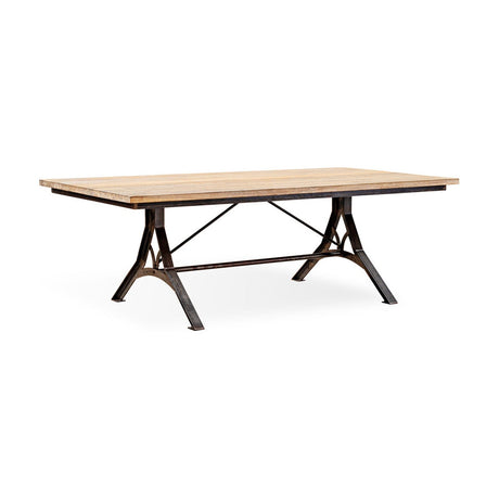 Lopa Large Iron & Reclaimed Wood Dining Table - Natural