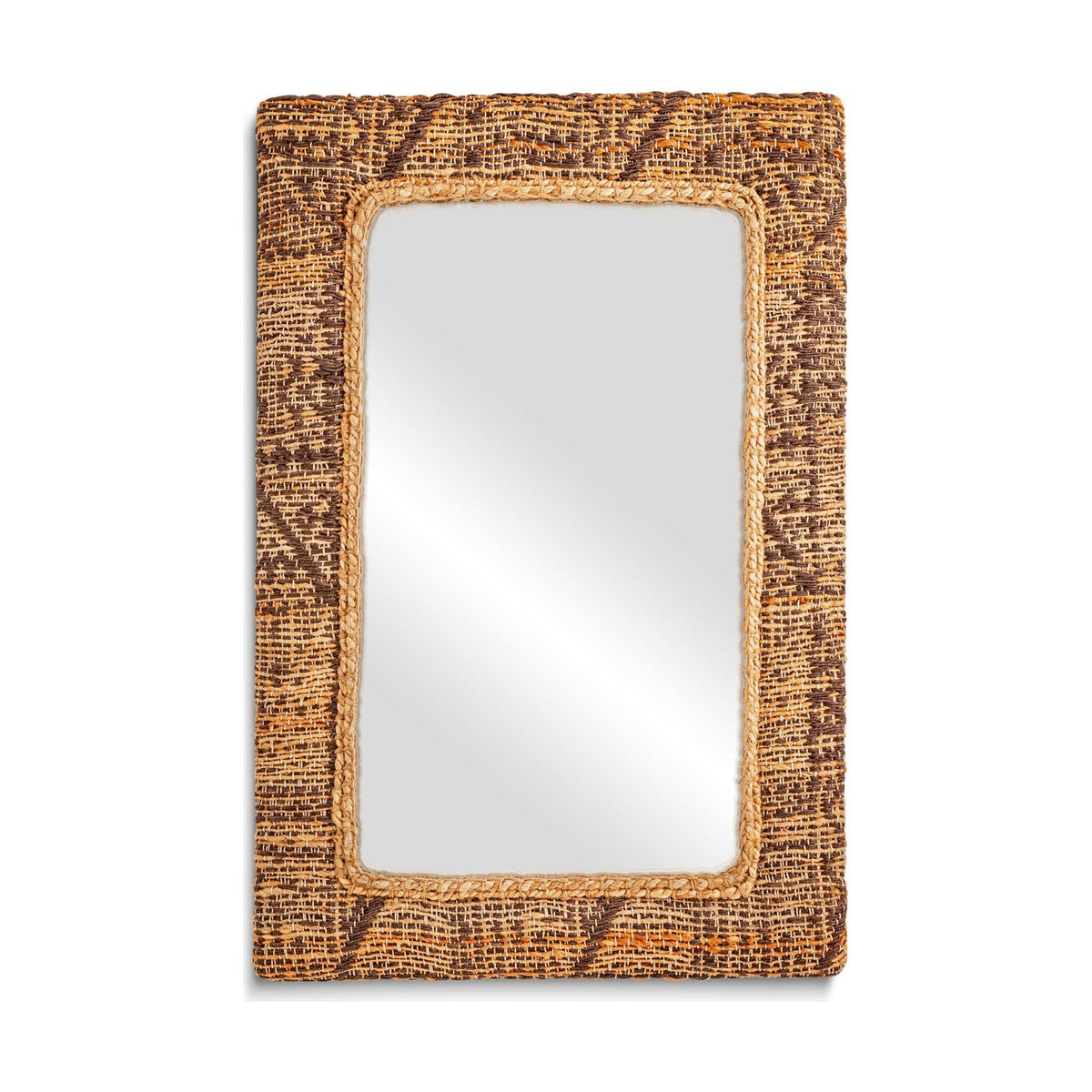 Arjun Upholstered Kilim Wall Mirror - Natural