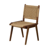 Vinay Jute & Wood Woven Dining Chair - Chocolate Brown