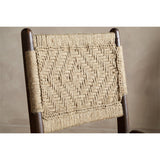 Vinay Jute & Wood Woven Dining Chair - Chocolate Brown