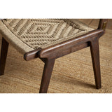 Vinay Jute & Wood Woven Dining Chair - Chocolate Brown