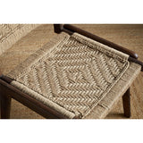 Vinay Jute & Wood Woven Dining Chair - Chocolate Brown