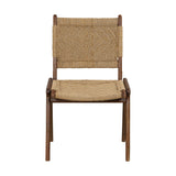 Vinay Jute & Wood Woven Dining Chair - Chocolate Brown