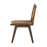 Vinay Jute & Wood Woven Dining Chair - Chocolate Brown