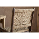 Vinay Jute & Wood Woven Counter Stool - Chocolate Brown