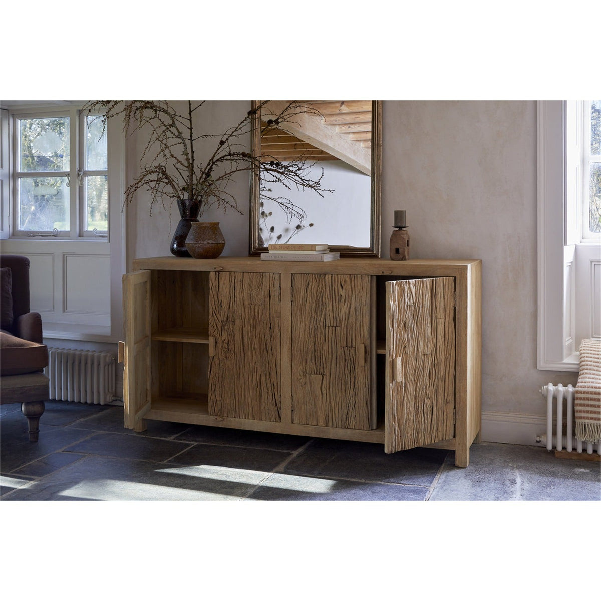 Tamia Large Reclaimed Wood Cabinet - Natural