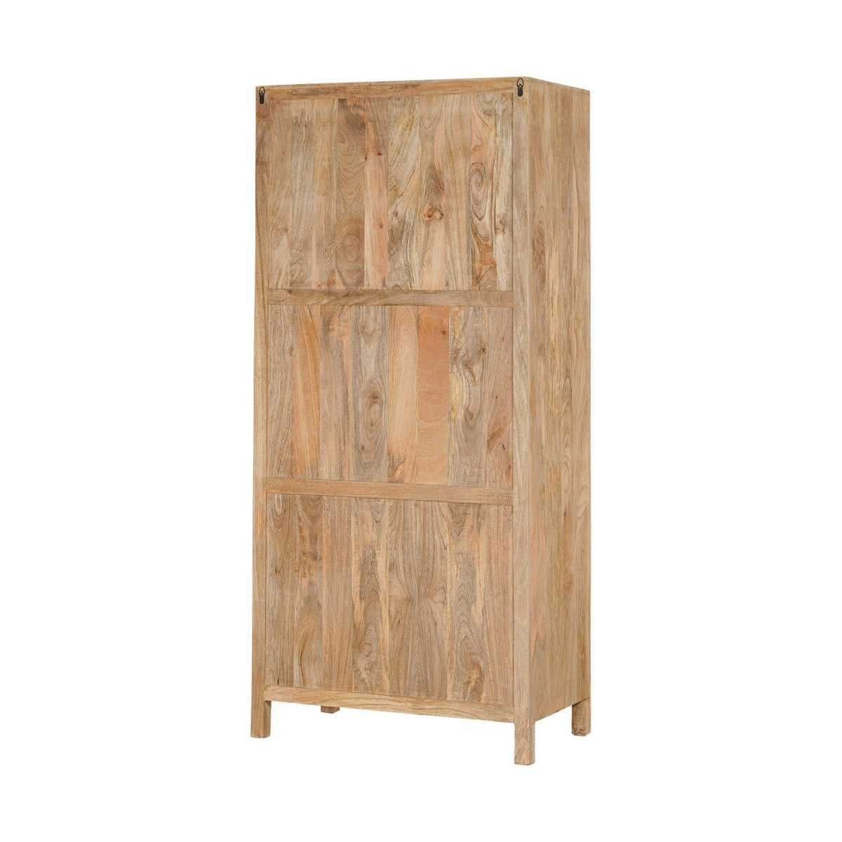 Artha Mango Wood & Glass Tall Display Cabinet - Natural