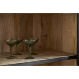 Valin Wide Mango Wood & Glass Display Cabinet - Charcoal