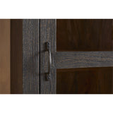 Valin Tall Mango Wood & Glass Display Cabinet - Charcoal
