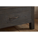 Valin Tall Mango Wood & Glass Display Cabinet - Charcoal