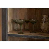 Valin Tall Mango Wood & Glass Display Cabinet - Charcoal