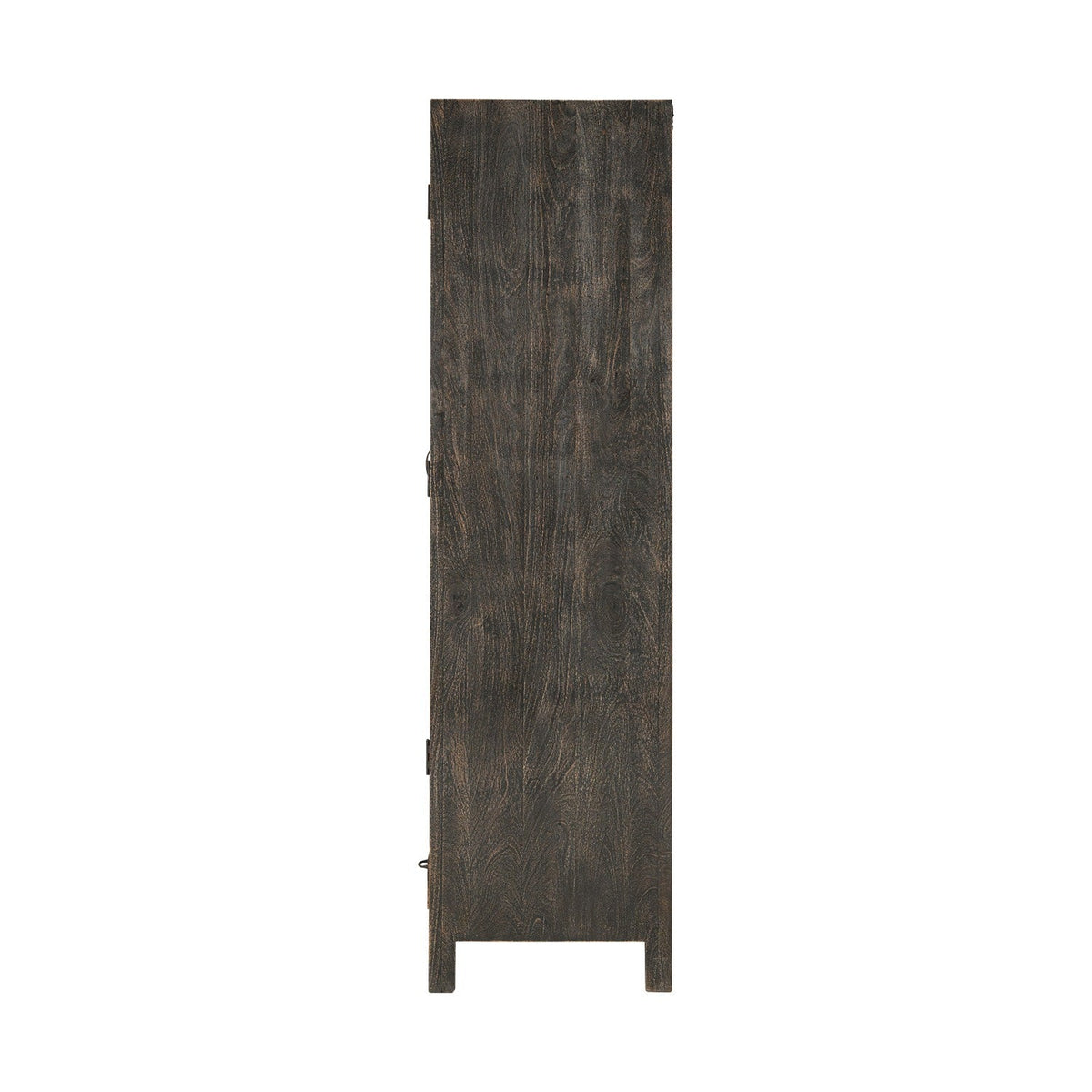 Valin Tall Mango Wood & Glass Display Cabinet - Charcoal