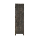 Valin Tall Mango Wood & Glass Display Cabinet - Charcoal
