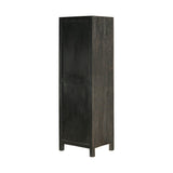 Valin Tall Mango Wood & Glass Display Cabinet - Charcoal
