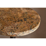 Israj Marble & Aluminium Side Table - Aged Black