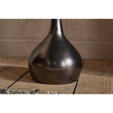 Israj Marble & Aluminium Side Table - Aged Black