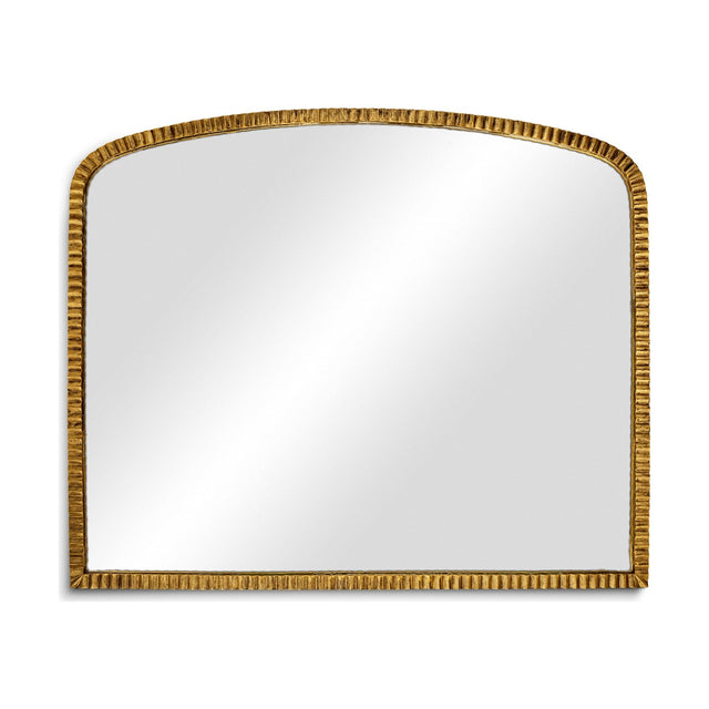 Juhli Arched Wall Mirror - Aged Antique Brass