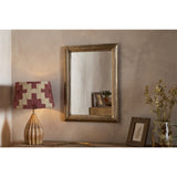 Yamuna Small Rectangular Wall Mirror - Aged Antique Brass