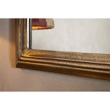 Yamuna Small Rectangular Wall Mirror - Aged Antique Brass