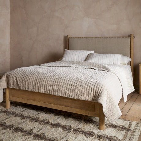Sri Super King Mango Wood Bed Frame - Natural
