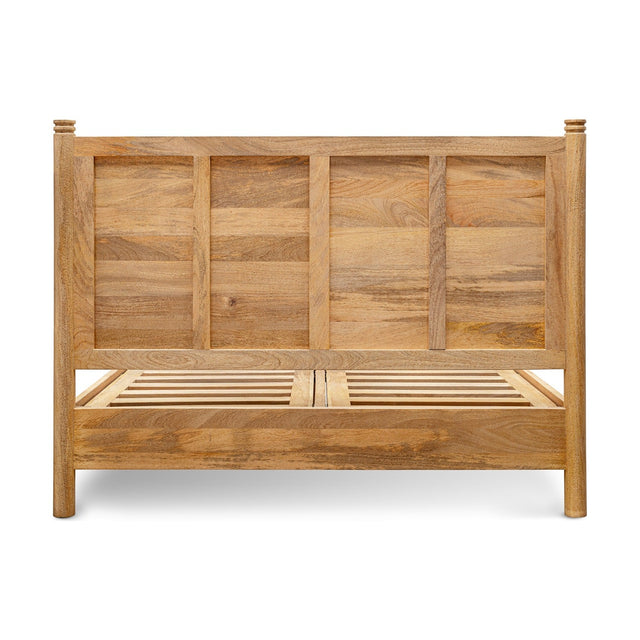 Sri King Mango Wood Bed Frame - Natural