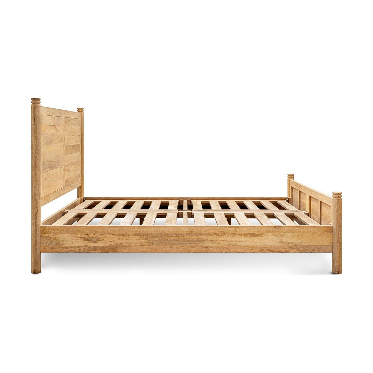 Sri King Mango Wood Bed Frame - Natural