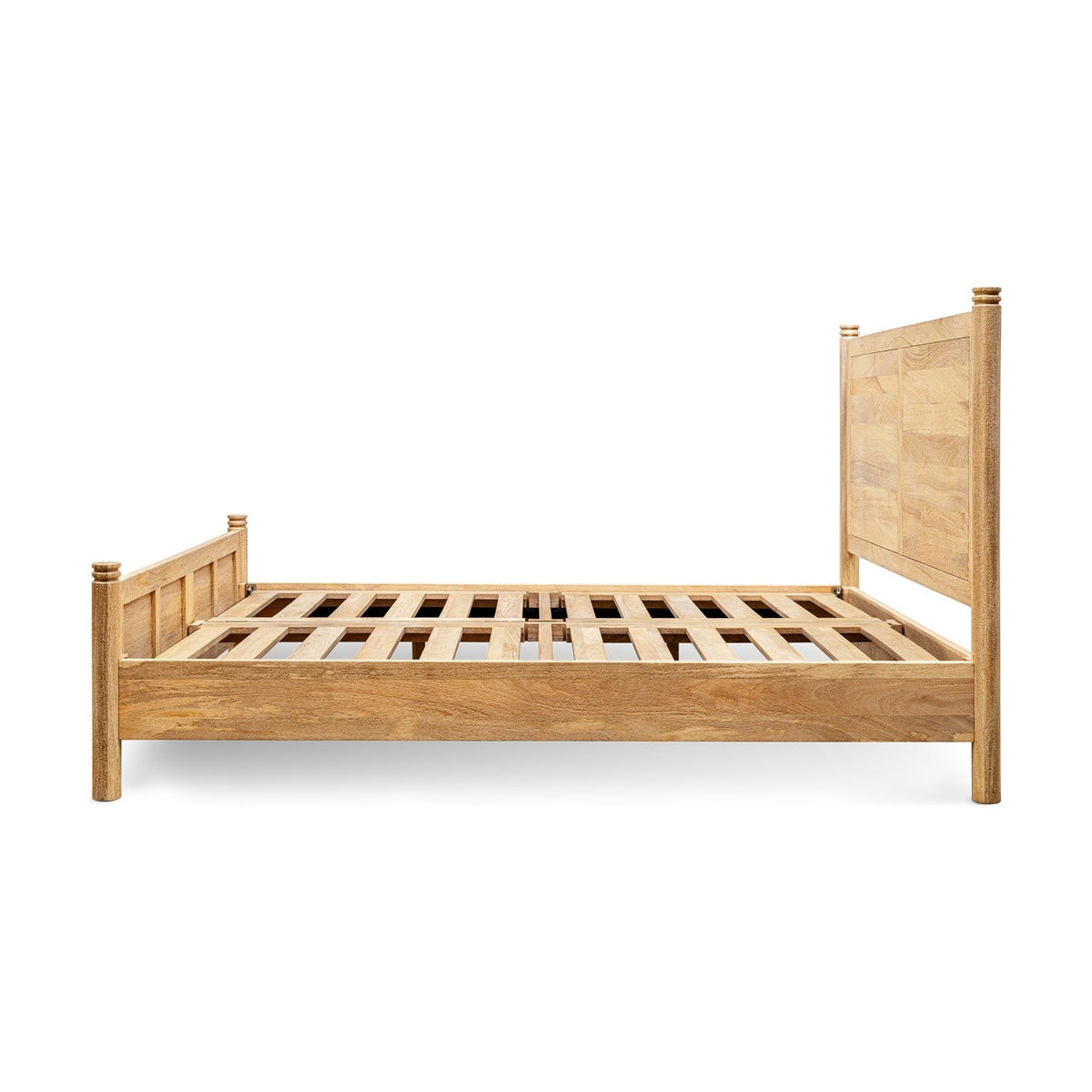 Sri King Mango Wood Bed Frame - Natural