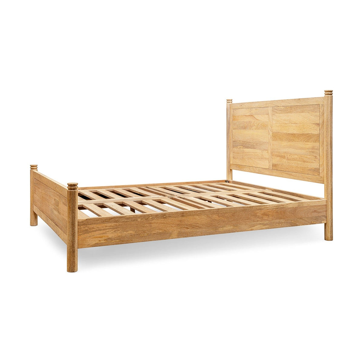 Sri King Mango Wood Bed Frame - Natural