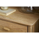 Sri Sandblasted Mango Wood Bedside Table - Natural
