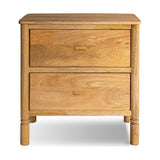 Sri Sandblasted Mango Wood Bedside Table - Natural