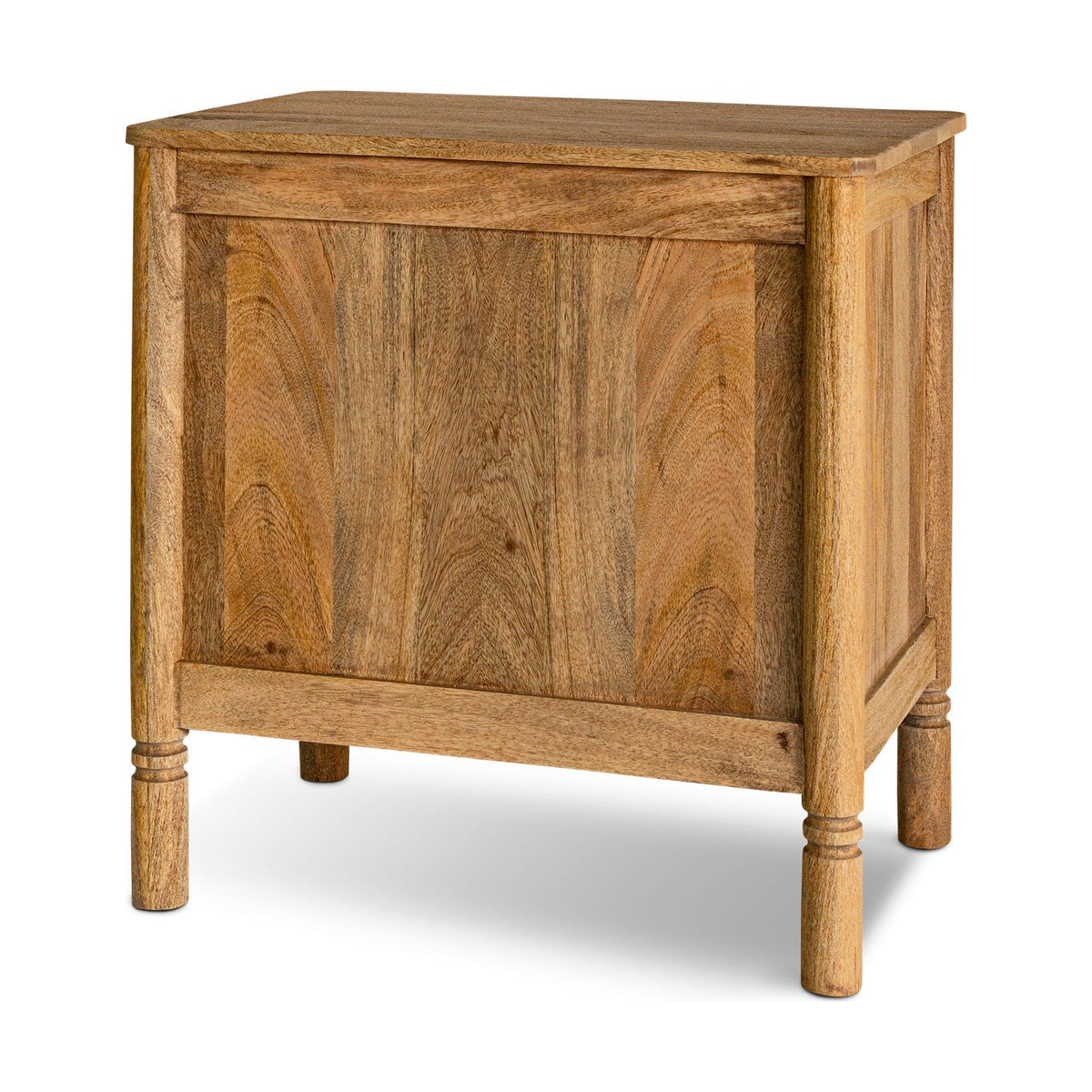 Sri Sandblasted Mango Wood Bedside Table - Natural