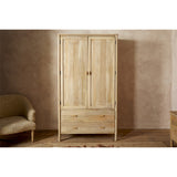 Sri Sandblasted Mango Wood Wardrobe - Natural