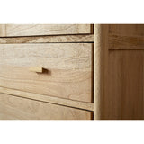 Sri Sandblasted Mango Wood Wardrobe - Natural