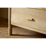 Sri Sandblasted Mango Wood Wardrobe - Natural