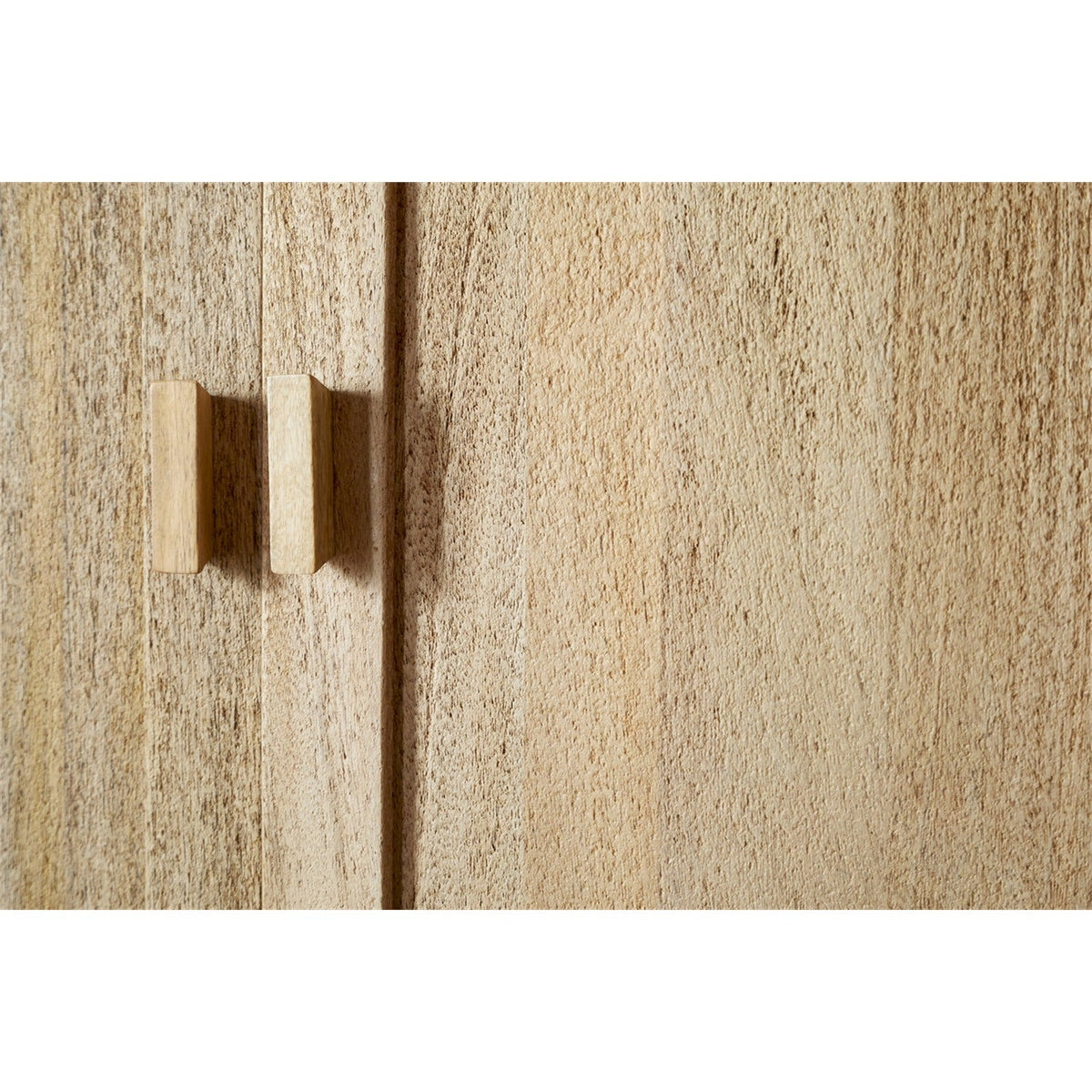 Sri Sandblasted Mango Wood Wardrobe - Natural