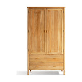 Sri Sandblasted Mango Wood Wardrobe - Natural
