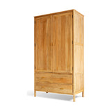 Sri Sandblasted Mango Wood Wardrobe - Natural
