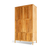Sri Sandblasted Mango Wood Wardrobe - Natural