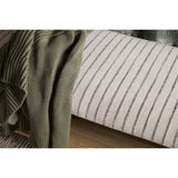 Sanja Cotton Upholstered Bench - Charcoal & Natural