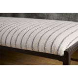Sanja Cotton Upholstered Bench - Charcoal & Natural