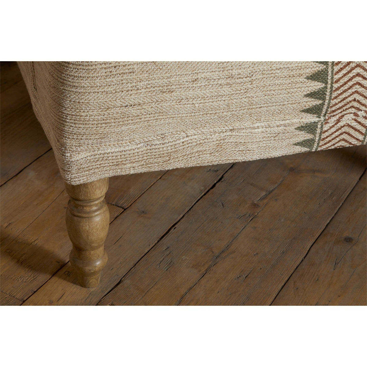 Zairya Jute & Cotton Armchair - Natural & Rust