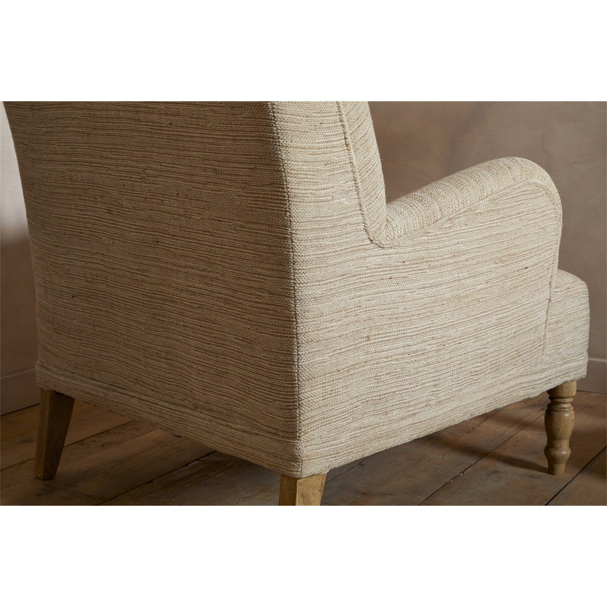 Zairya Jute & Cotton Armchair - Natural & Rust