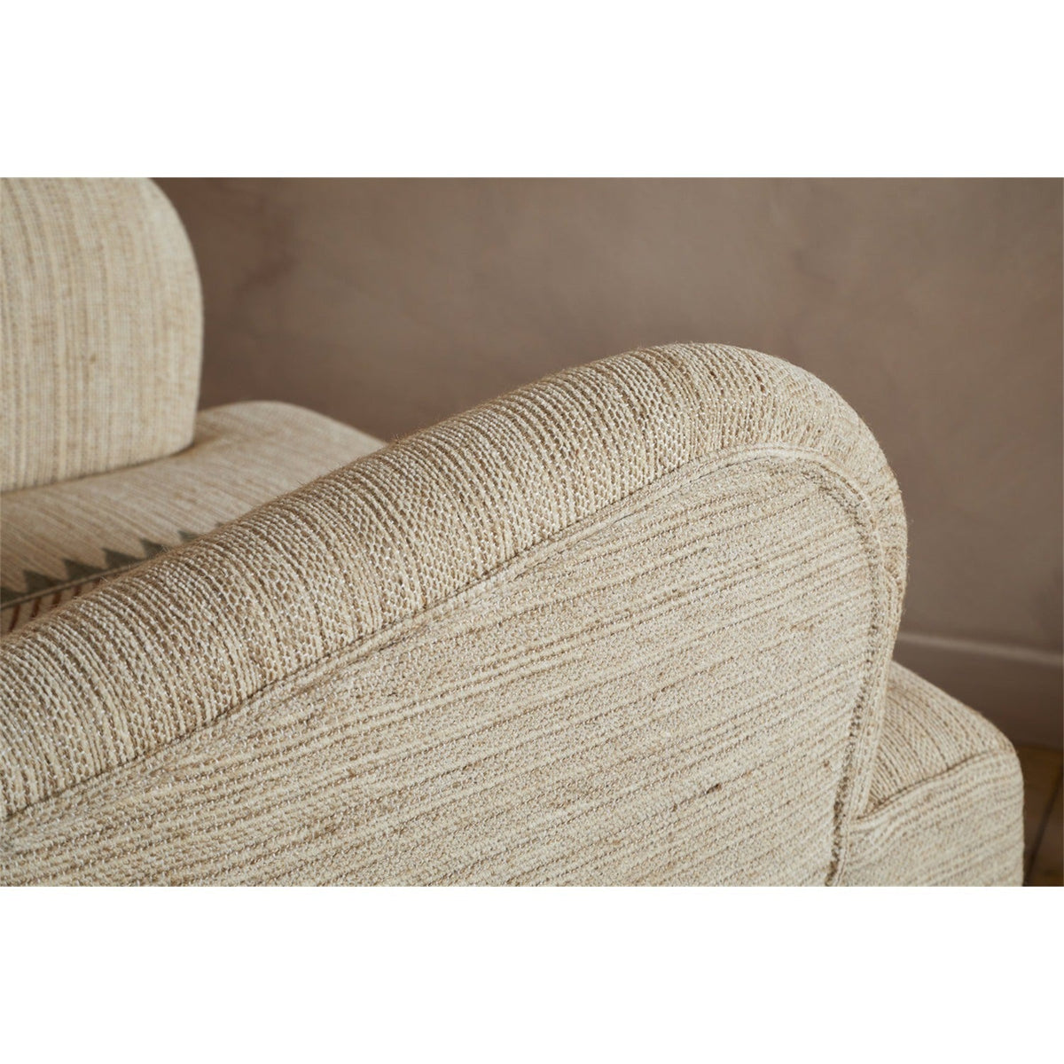 Zairya Jute & Cotton Armchair - Natural & Rust