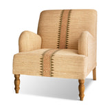 Zairya Jute & Cotton Armchair - Natural & Rust