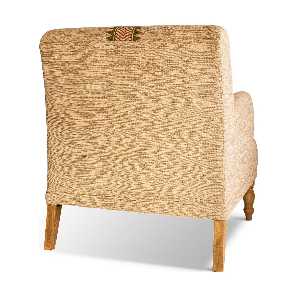 Zairya Jute & Cotton Armchair - Natural & Rust