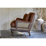 Abe Deconstructed Linen Armchair - Rust