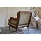Abe Deconstructed Linen Armchair - Rust